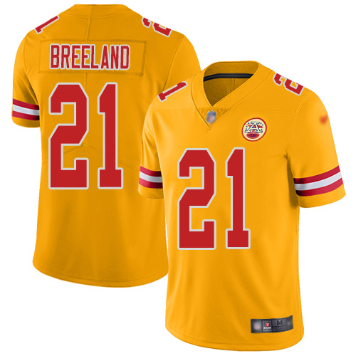 Men Kansas City Chiefs #21 Breeland Bashaud Limited Gold Inverted Legend Football Nike NFL Jersey->kansas city chiefs->NFL Jersey